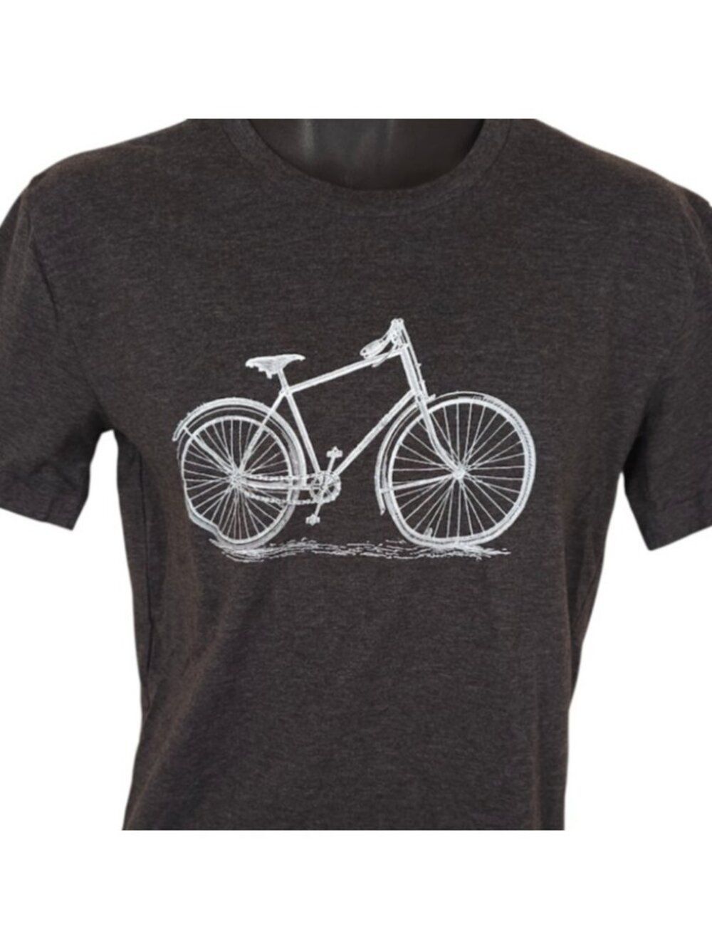 Bicycle T Shirt Mens Size Medium Gray Retro Vintage Style Bike